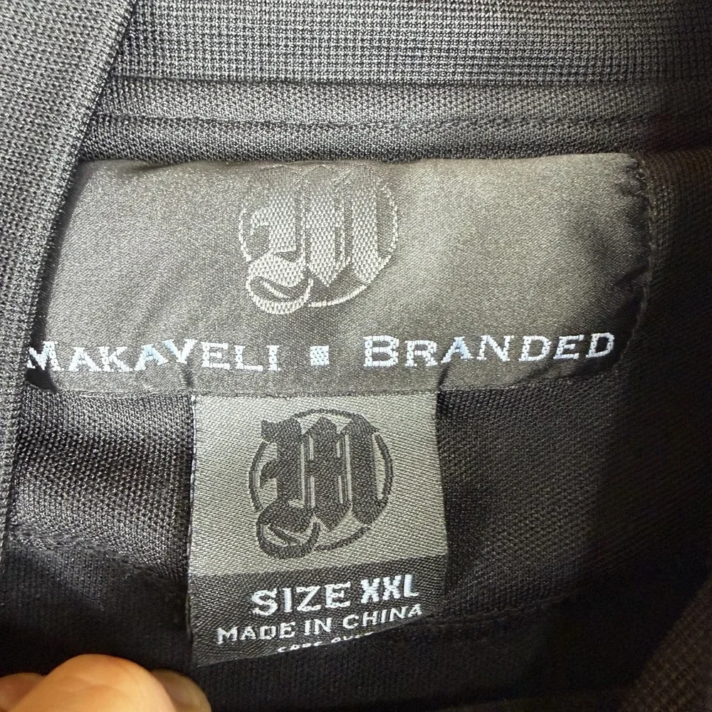 Vintage Y2K Makaveli‎ Branded 2Pac Track Jacket Full Zip Mens Size XXL